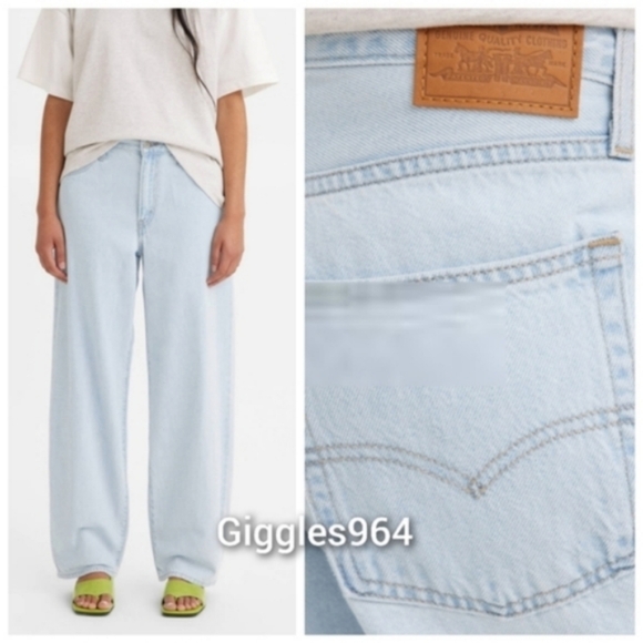 Levi's Baggy Dad Jeans in Light Sugar - Picture 7 of 11